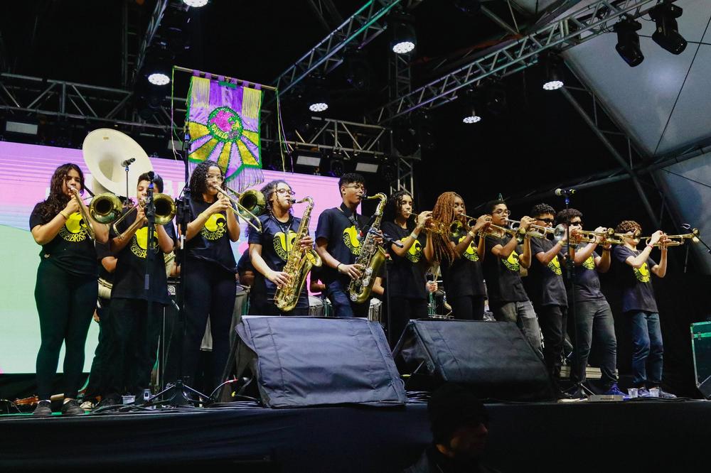Favela Brass on the main stage of Bourbon Festival Paraty