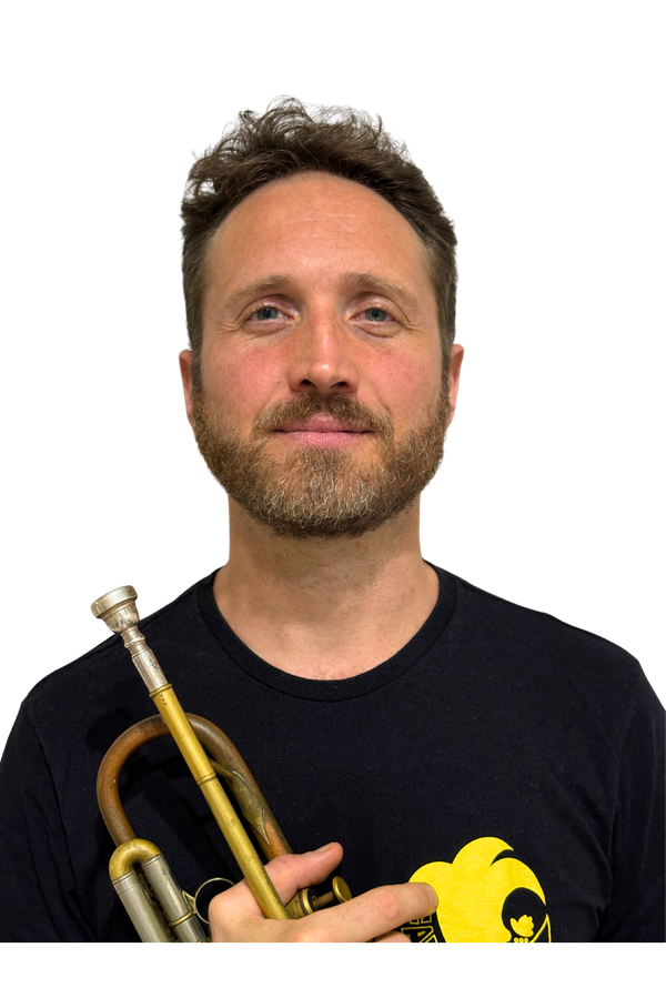 Tom Ashe with trumpet
